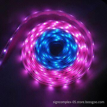 Digital Waterproof Flexible LED Strip with 150 Pieces LEDs and 12V DC Voltage
